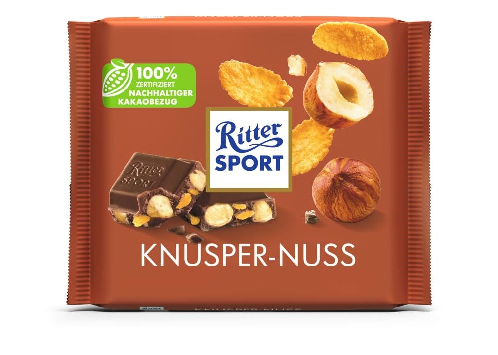 Ritter Sport Nuss-Klasse Knusper-Nuss Tafel Vollmilch 10x100g