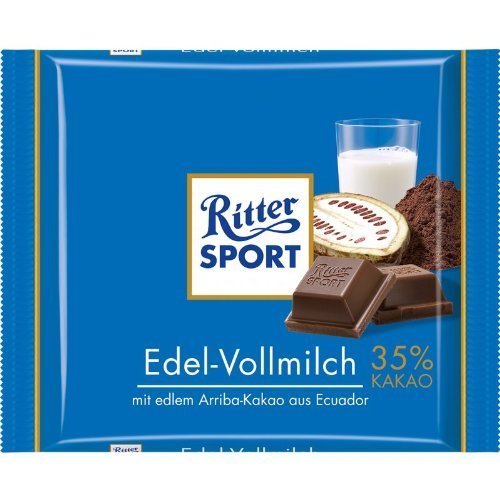 Ritter Sport Bunte Vielfalt Edel-Vollmilch Tafel 12x100g 30% Kakao