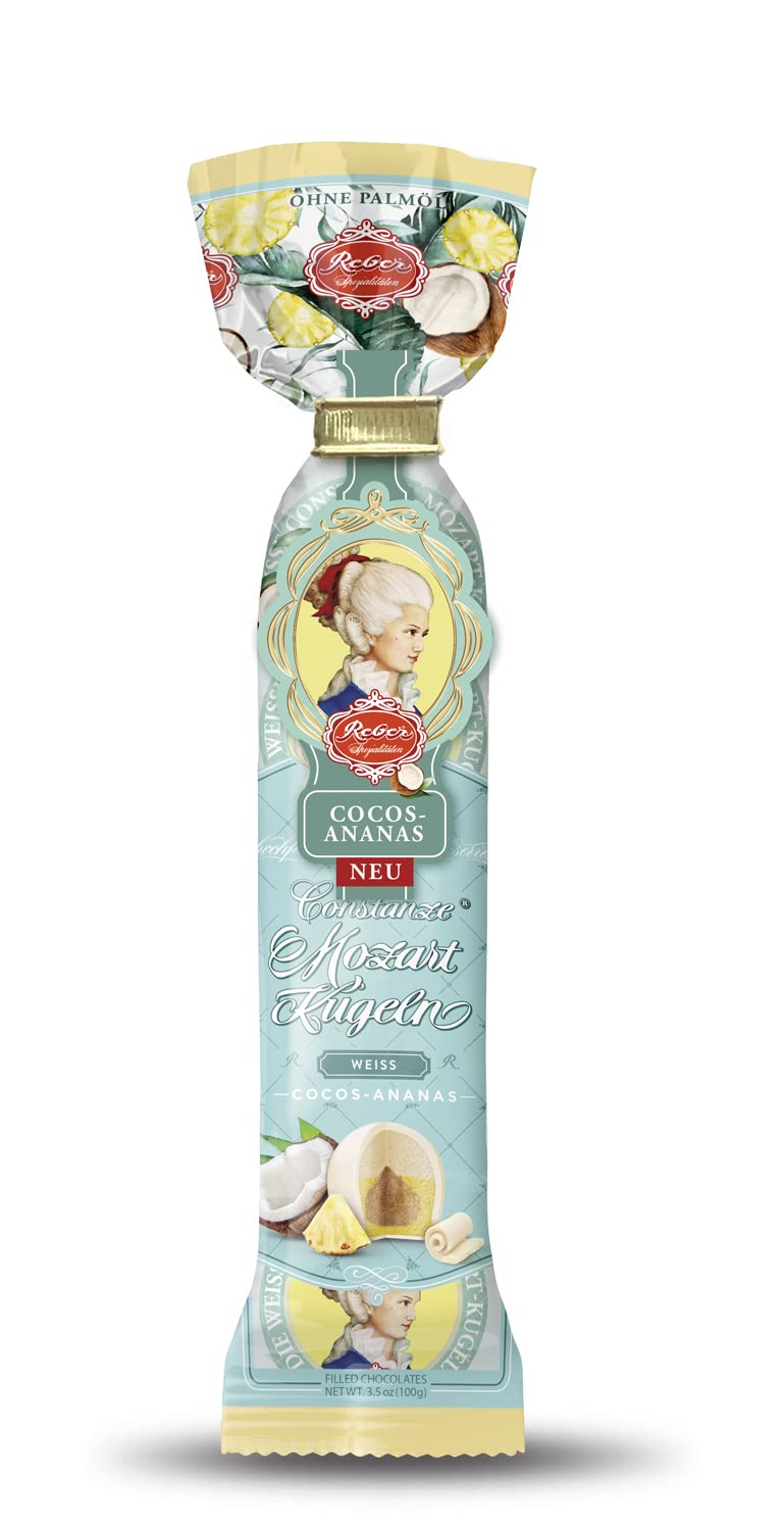 Reber Constanze Mozart-Kugeln Weiß Cocos-Ananas 5er 100 g
