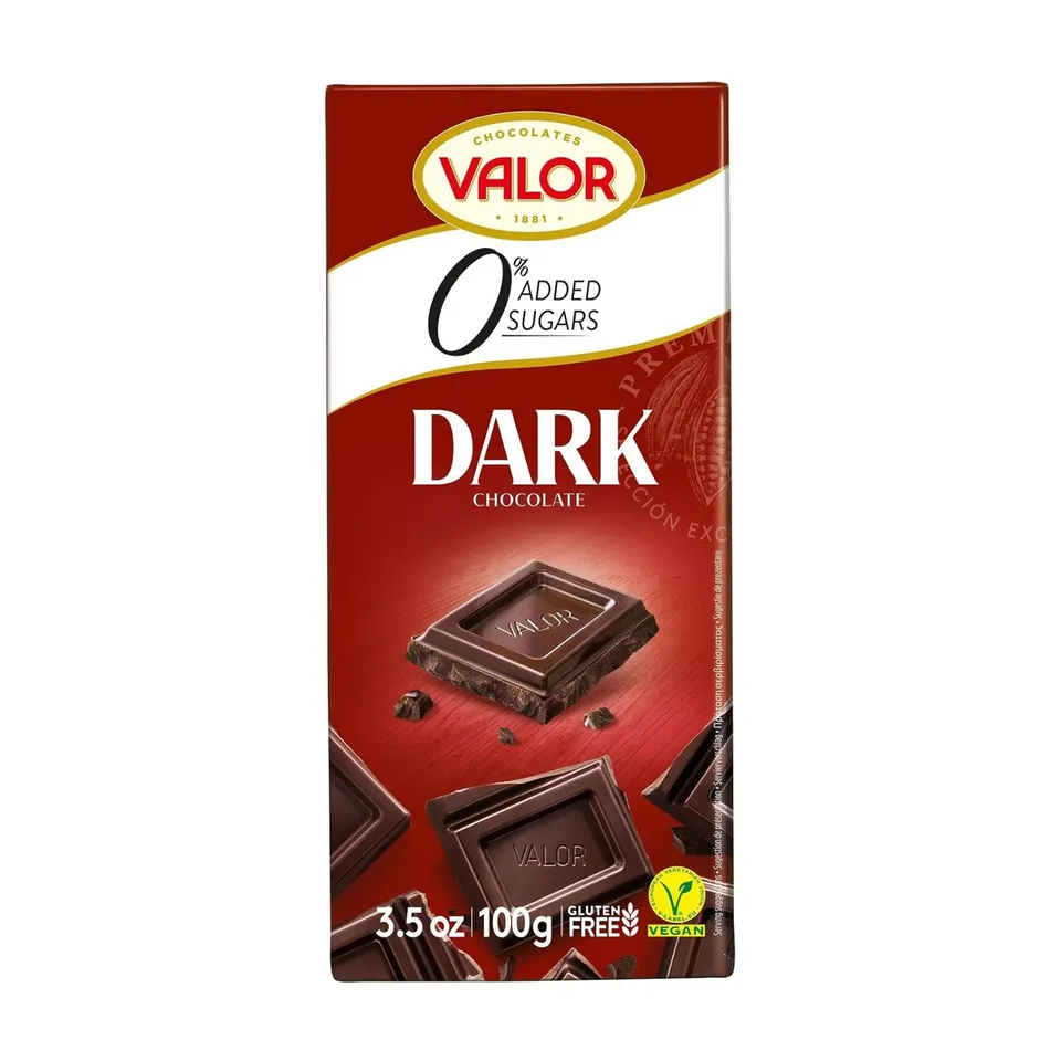 Valor 0% Dunkle Schokolade 52% 100g ohne Zucker Stevia
