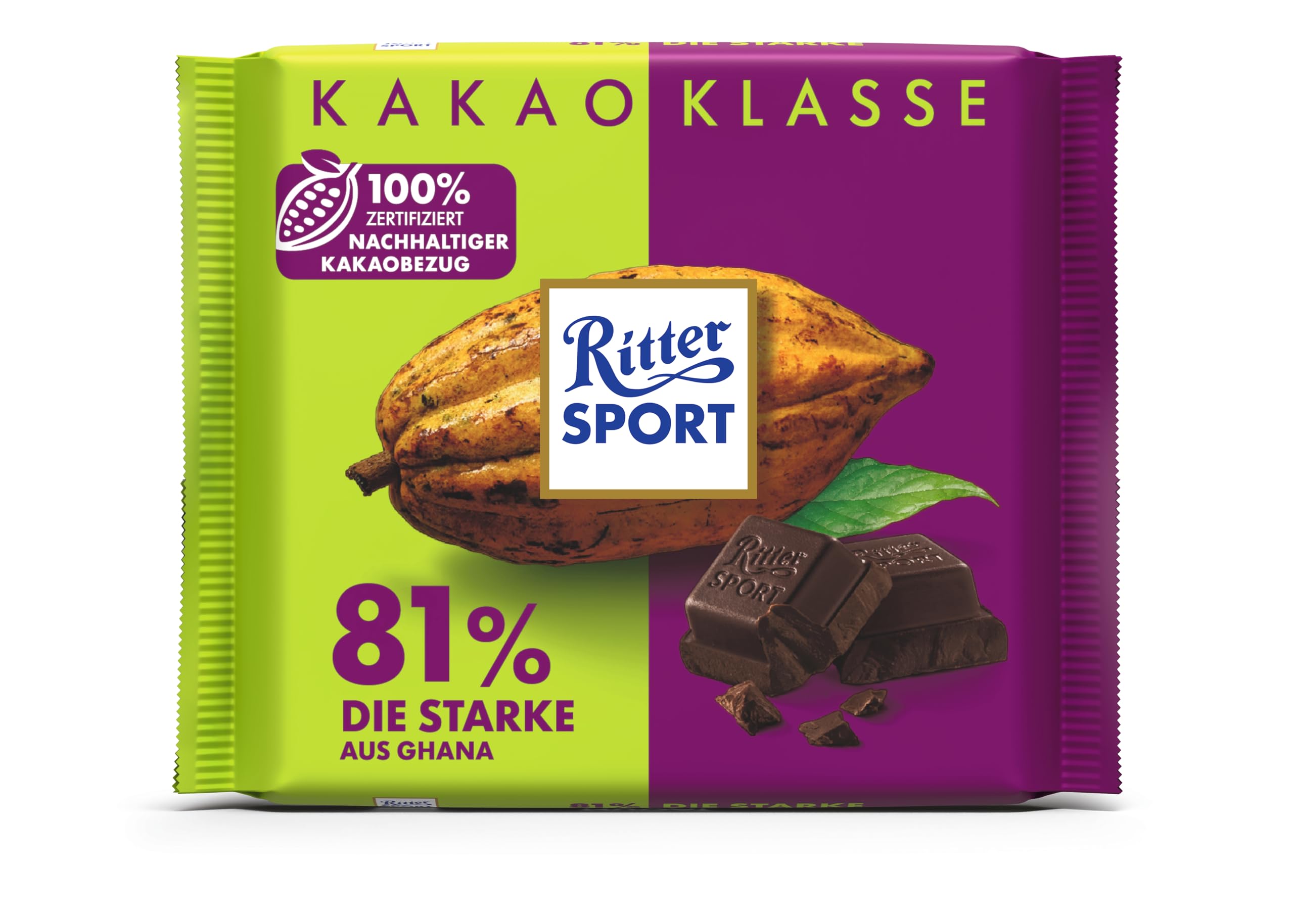 Ritter Sport Peru 74% Zartbitterschokolade 100g Kräftige