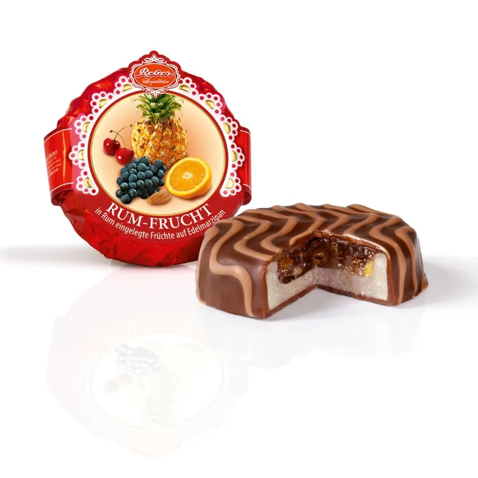 Reber Pasteten Törtchen Rum-Frucht Schokolade 39g Zartbitter