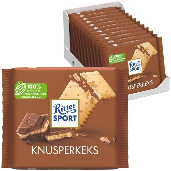Ritter Sport Bunte Vielfalt Knusperkeks Tafel 11x100g Vollmilch