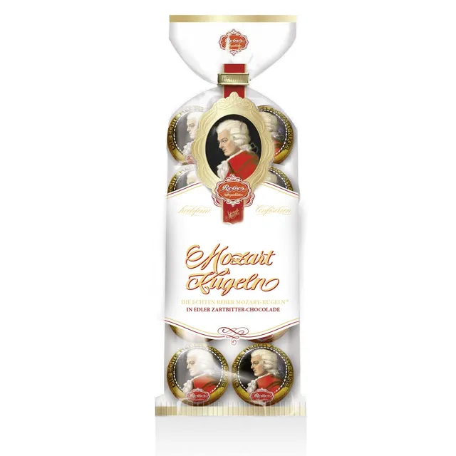 Reber Mozart-Kugeln Confiserie 8 Stück 160g Zartbitter Marzipan