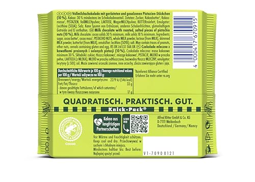 Ritter Sport Nuss-Klasse Pistazie Schokolade 12x100g