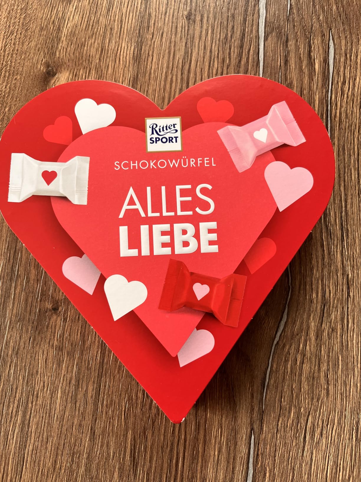 Ritter Sport Bunte Vielfalt Herz Schokowürfel 119g Vollmilch