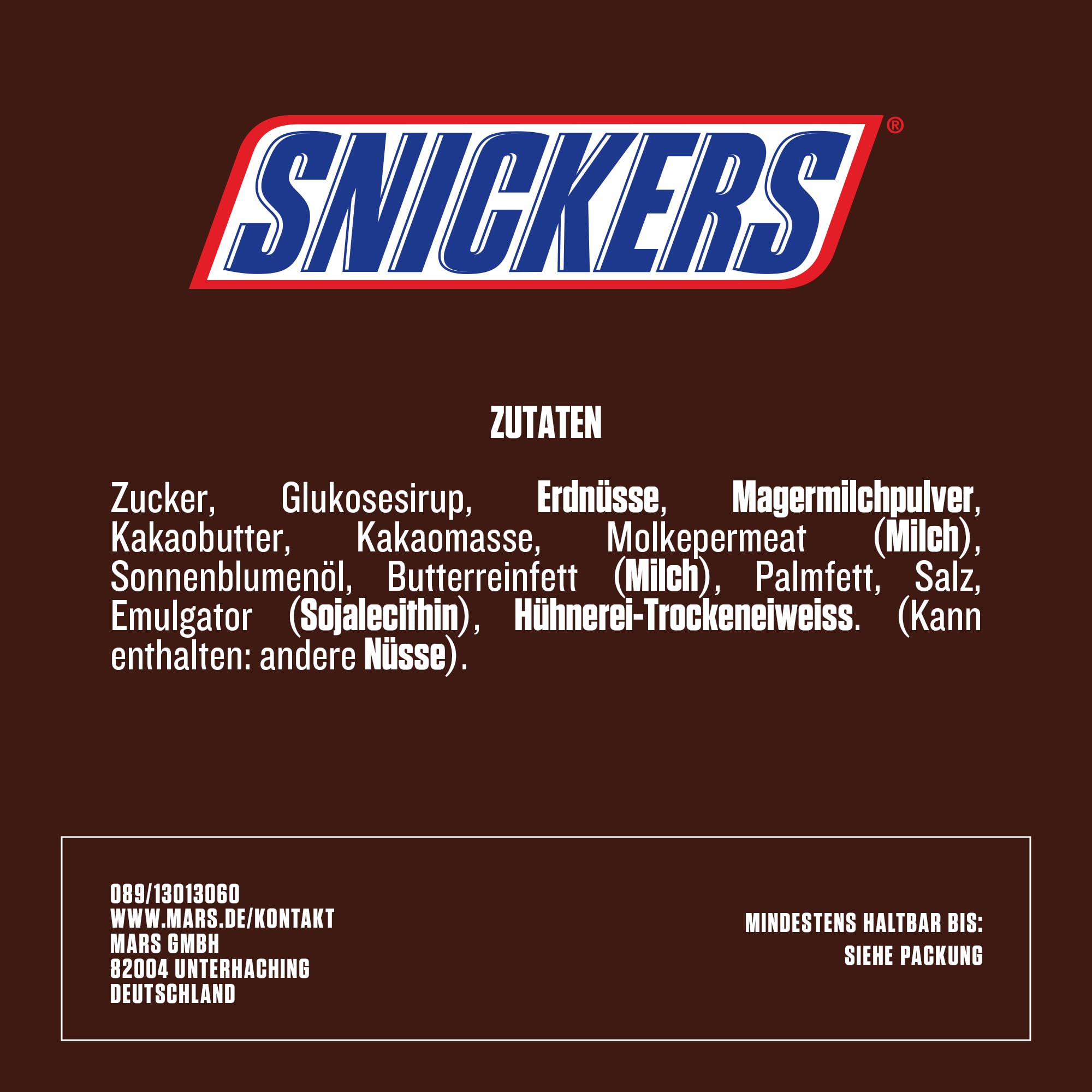 Snickers Original Minis Schokoriegel 150x18g Vorratspack