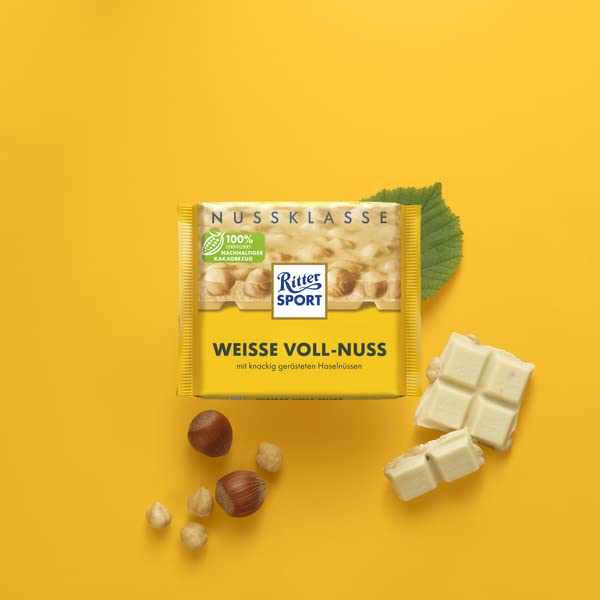 Ritter Sport Weisse Voll-Nuss Schokolade 10 x 100g Haselnuss