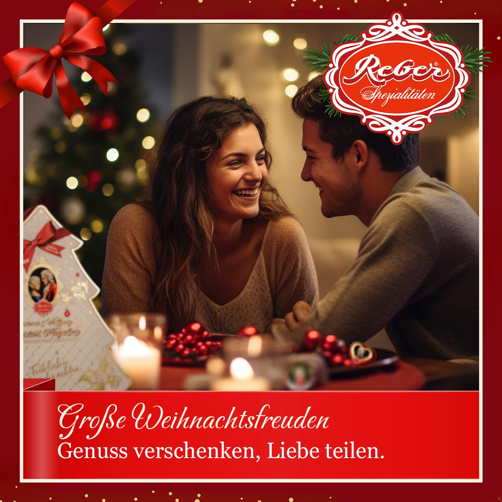 Reber Geschenkbox groß Marzipan Mozart-Mix 32 Stück