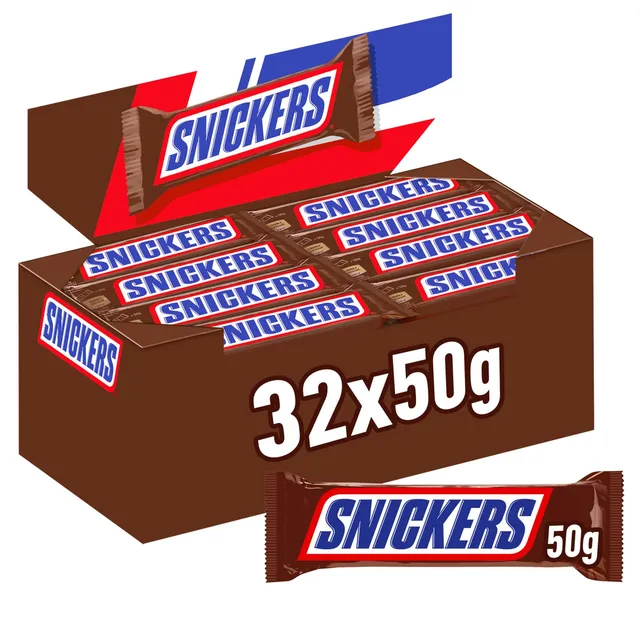 Snickers Original Schokoriegel Karamell 32x50g Vorratspack