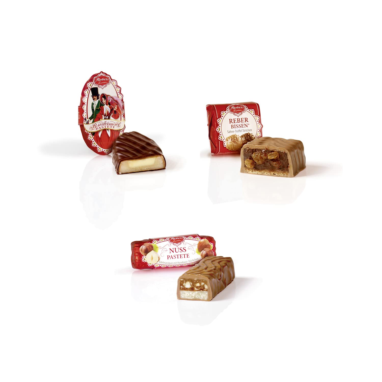 Reber Spezialitäten-Kassette 301 Pralinen 8er 285g Mozart-Kugel