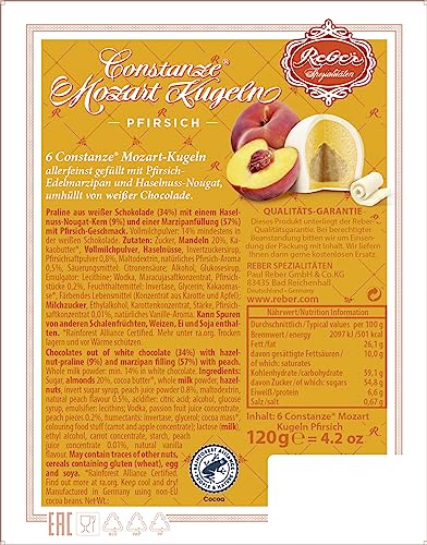 Reber Constanze Mozart-Kugel Weiß Pfirsich 6er Barock