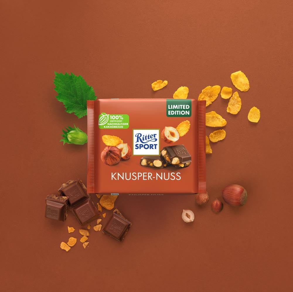 Ritter Sport Nuss-Klasse Knusper-Nuss Tafel Vollmilch 10x100g
