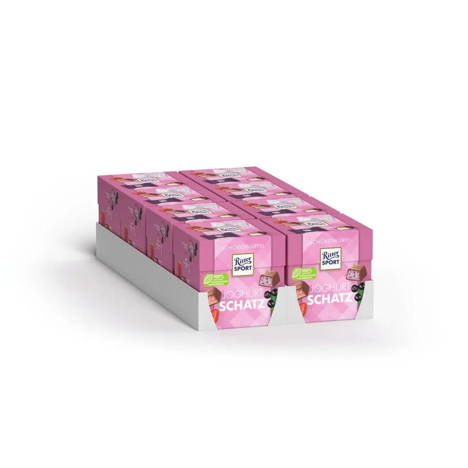 Ritter Sport Bunte Vielfalt Joghurtschatz Würfel 8x176g