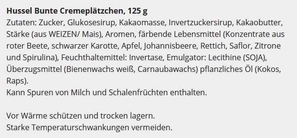 HUSSEL Bunte Cremeplätzchen Gebäck Fondant 125 g