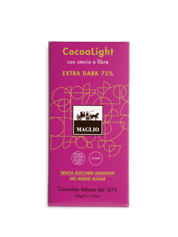 Maglio Cocoalight Fondente Stevia Zartbitter Schokolade 75% Kakao