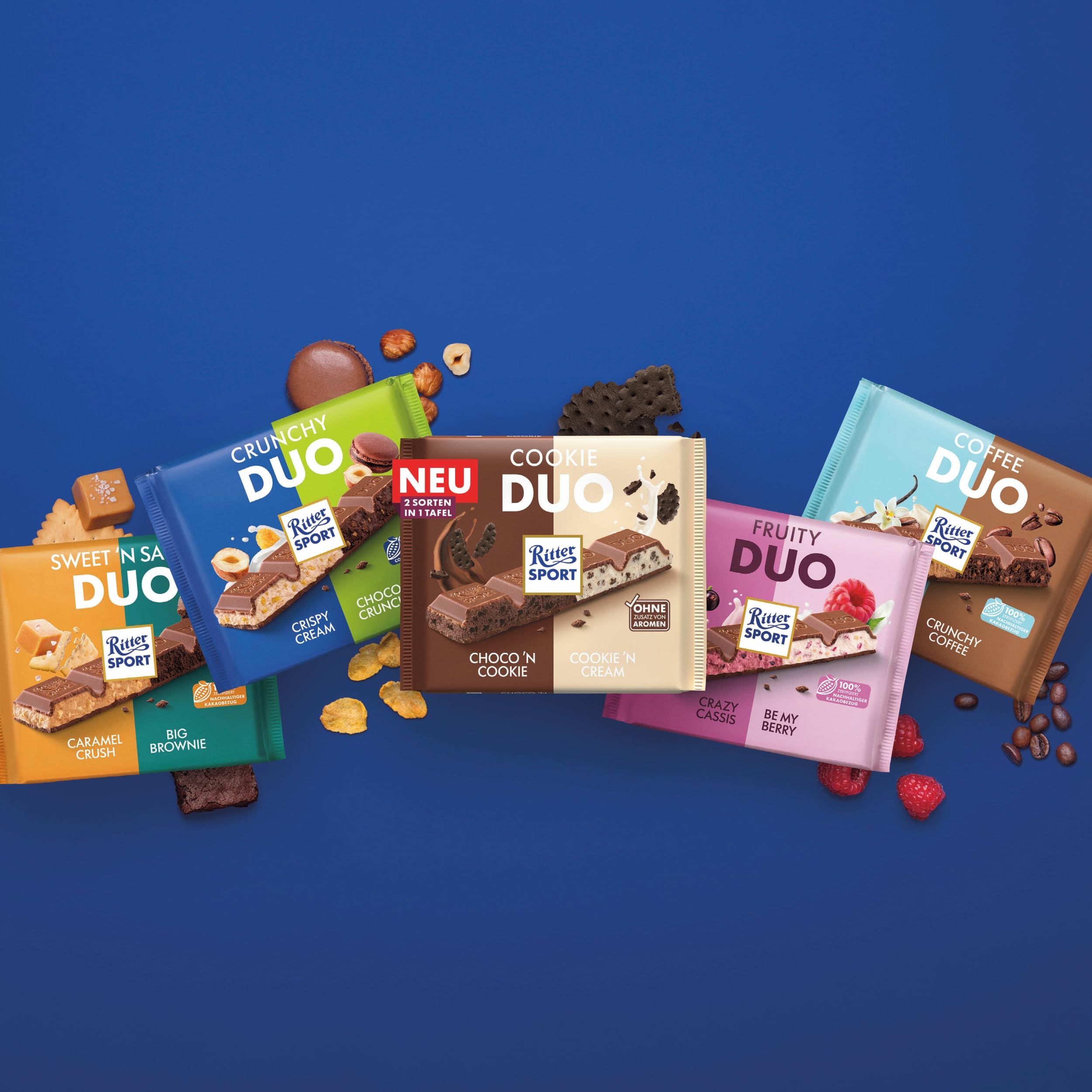 Ritter Sport Großtafel Crunchy Duo Schokolade Haselnuss 12x218g