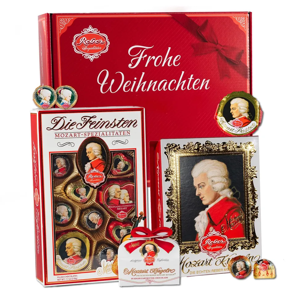 Reber Geschenkbox klein Marzipan Mozart-Mix 20 Stück