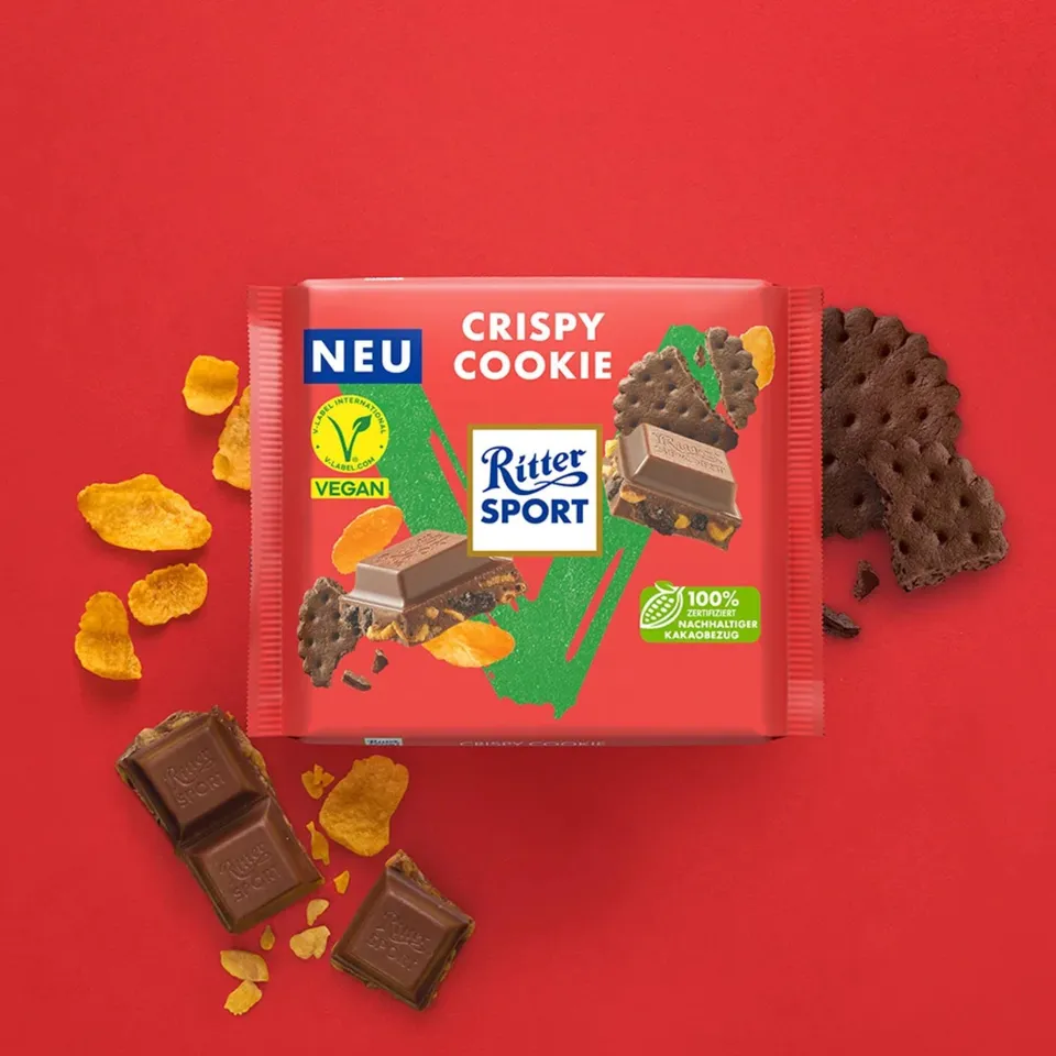 Ritter Sport Vegan Crispy Cookie Schokolade 10x100g vegan