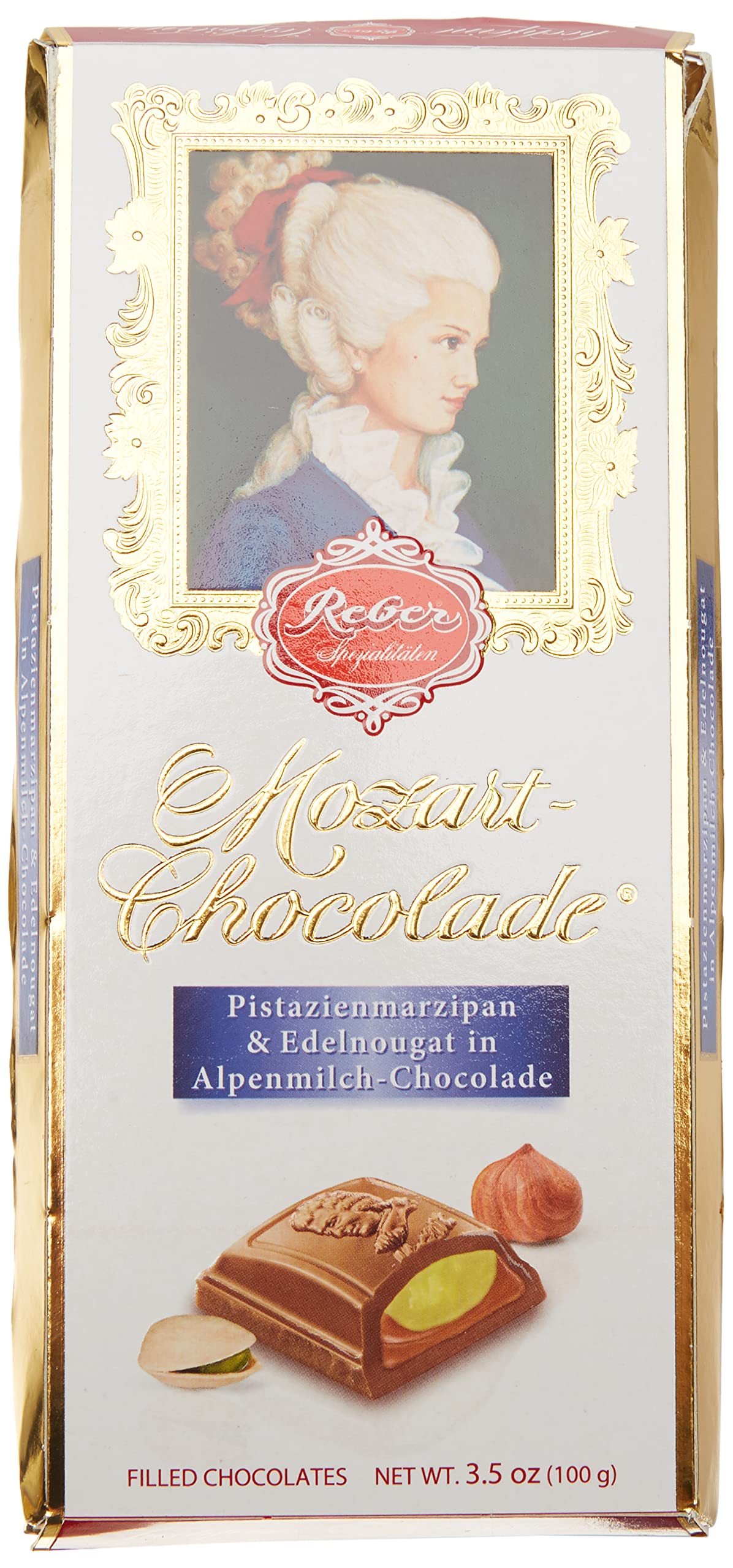 Reber Constanze Mozart-Chocolade Tafel 5x100g Marzipan