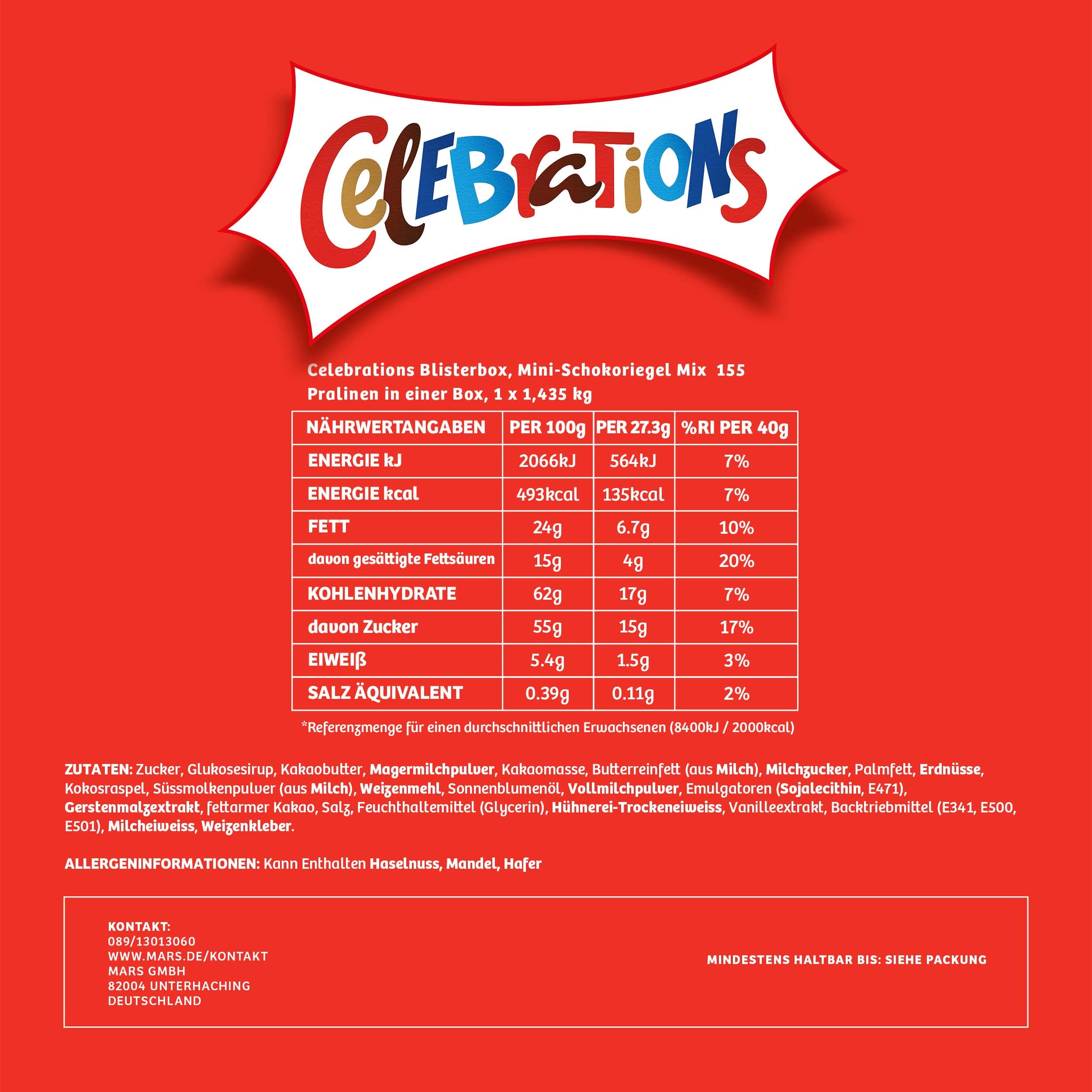 Celebrations Chocolate Gift Box Schokoriegel 1,43 kg Mix