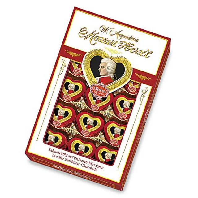 Reber Mozart Herz'l Pralinen Zartbitter Pistazie 110 g