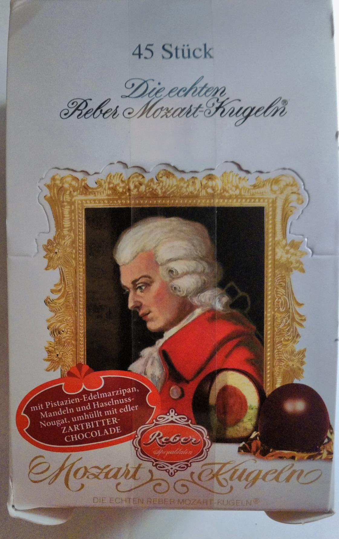 Reber Mozart-Kugeln Pralinen 100 Stück Zartbitter Marzipan