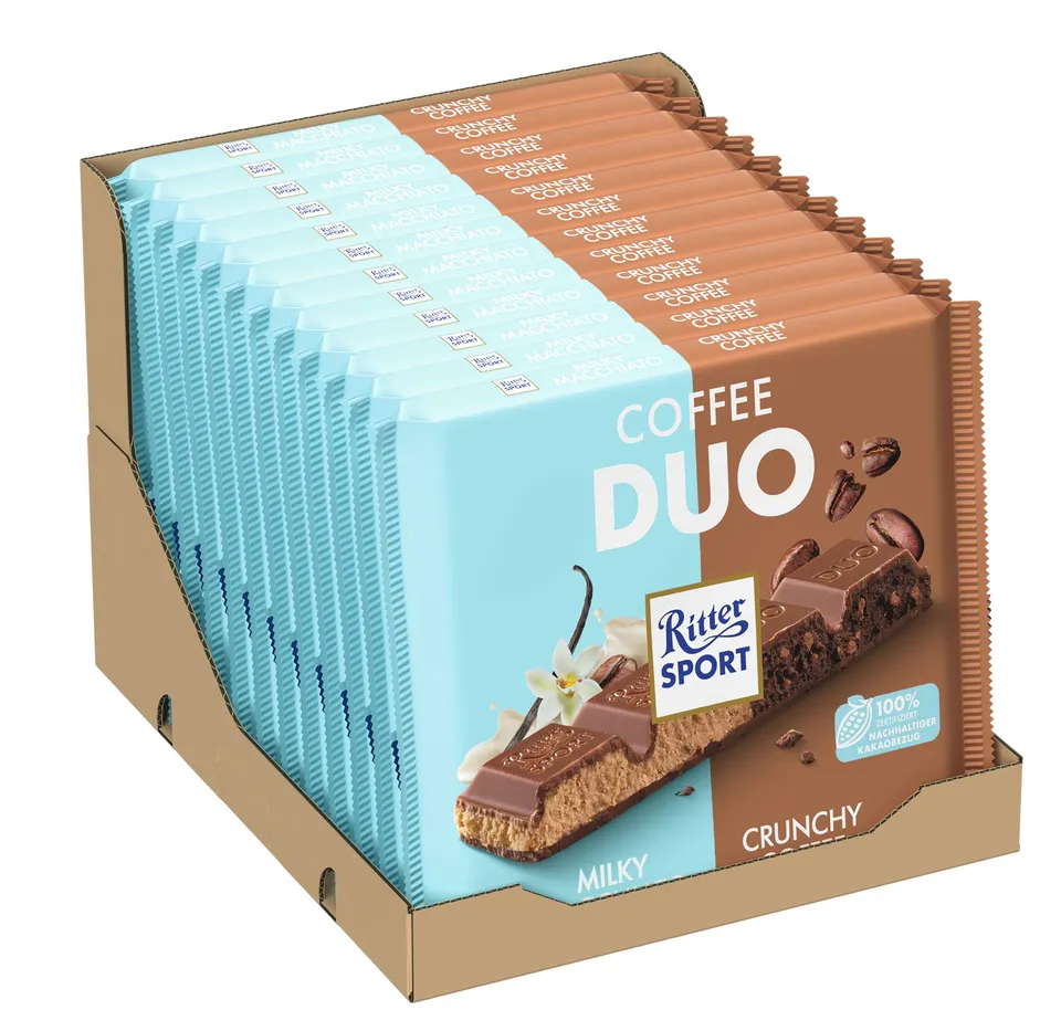 Ritter Sport Großtafel Coffee Duo Schokolade 12x218g Kaffee