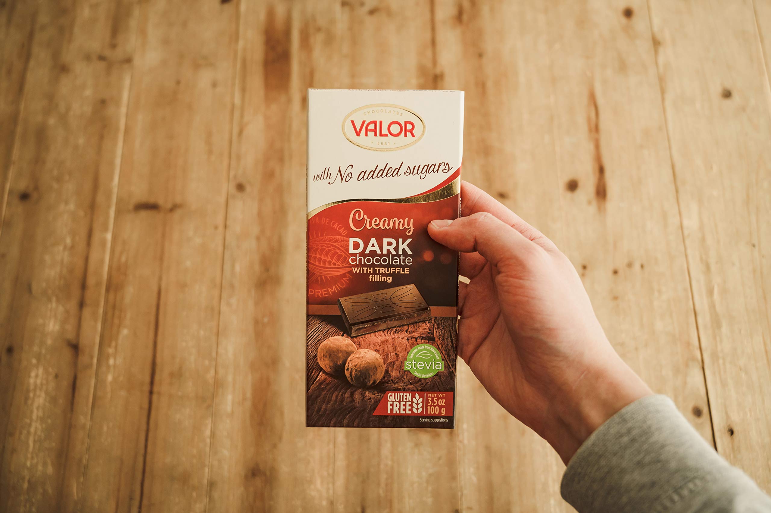 Valor 0% Trüffelcreme Schokolade 100g ohne Zucker 52%