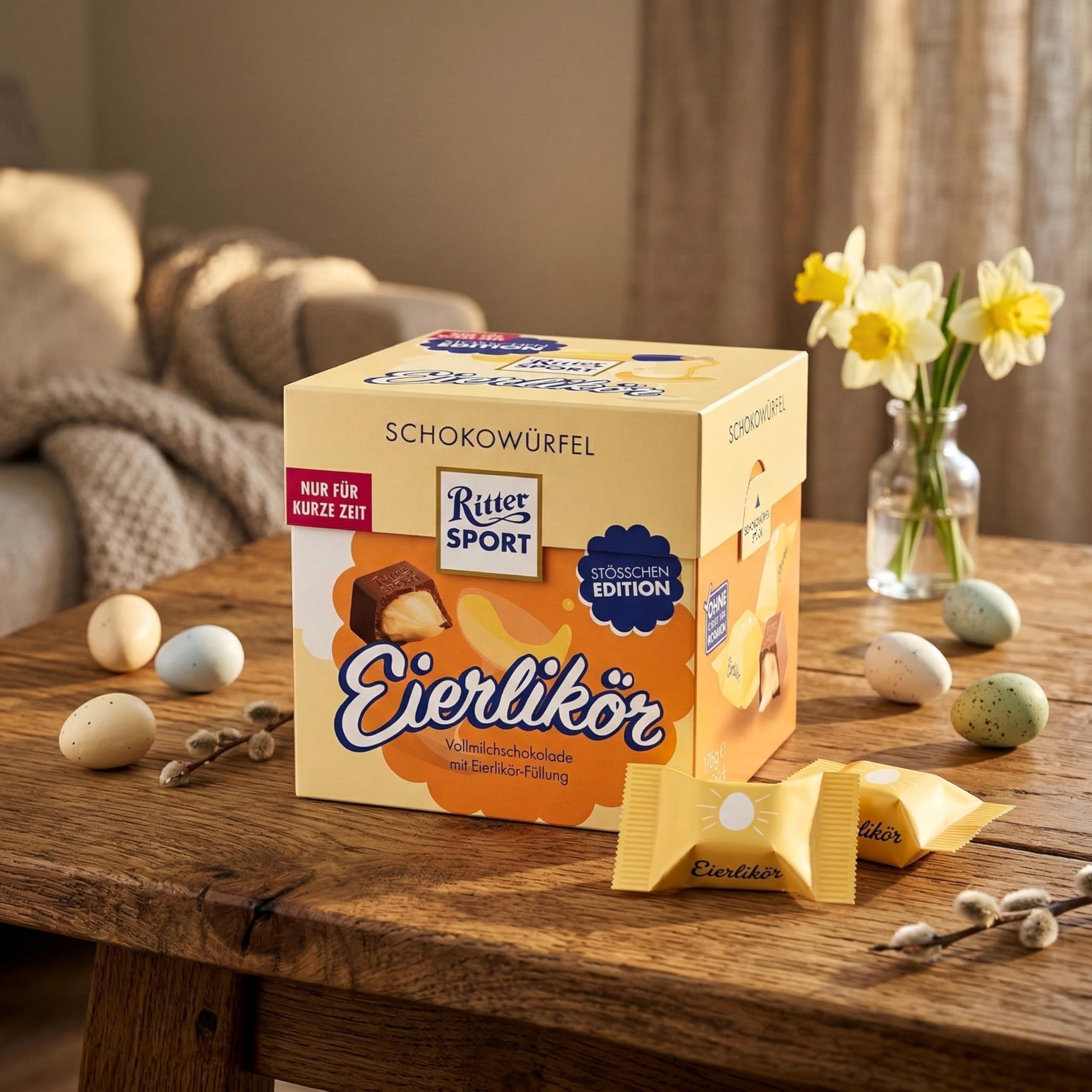 Ritter Sport Winter Eierlikör Schokowürfel 176g Box