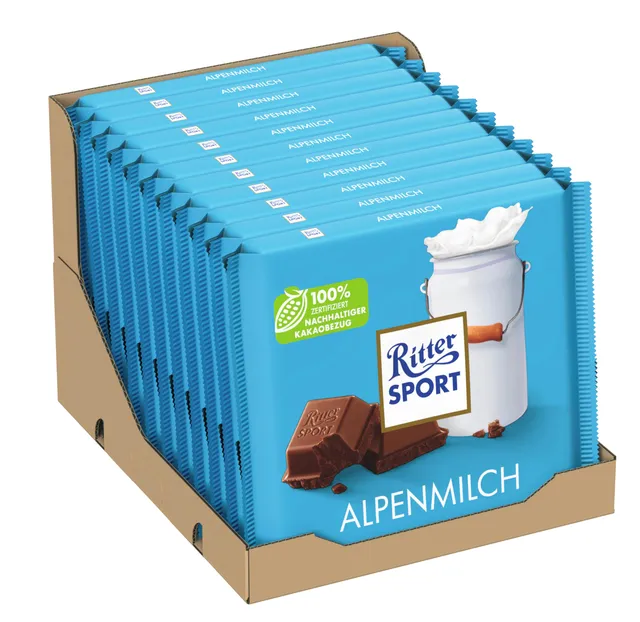 Ritter Sport Großtafel Alpenmilch Vollmilchschokolade 11 x 250 g
