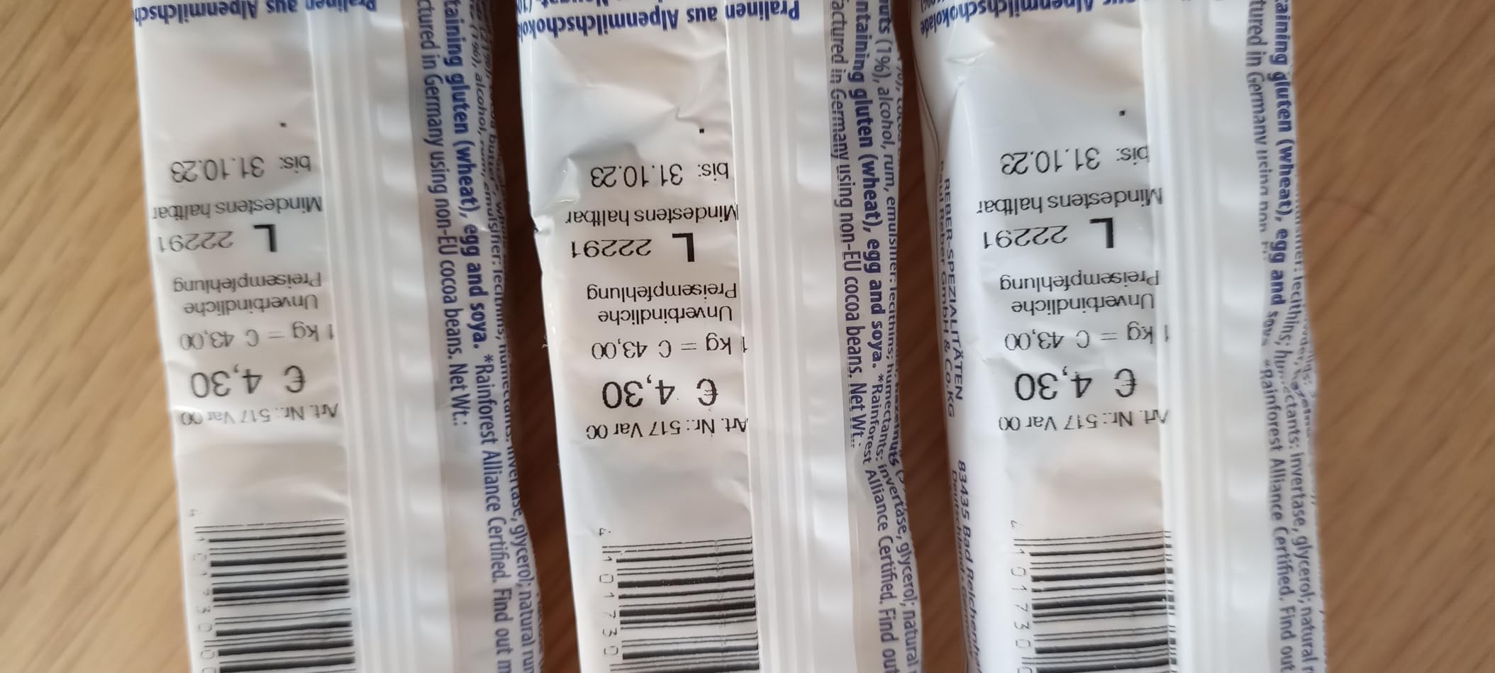 Reber Constanze Mozart-Kugeln Pralinen Alpenmilch 5er 100 g