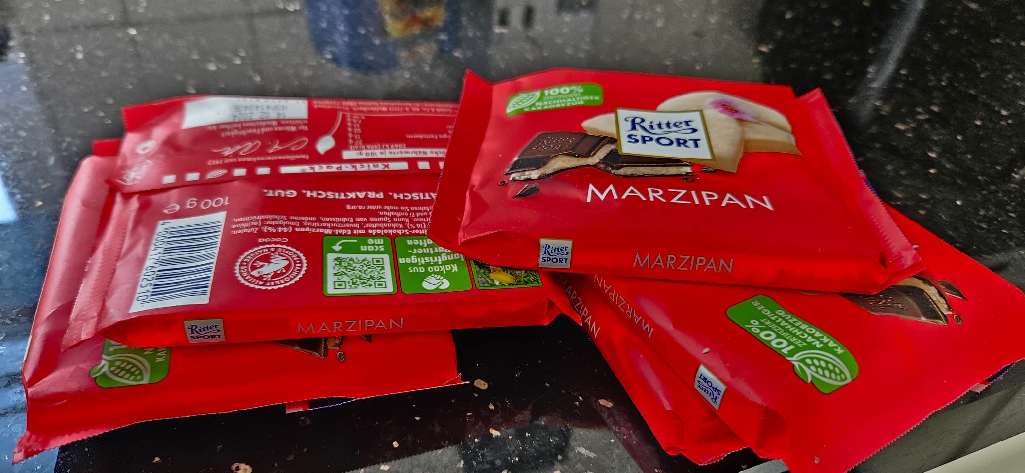 Ritter Sport Bunte Vielfalt Marzipan Schokolade 12x100g