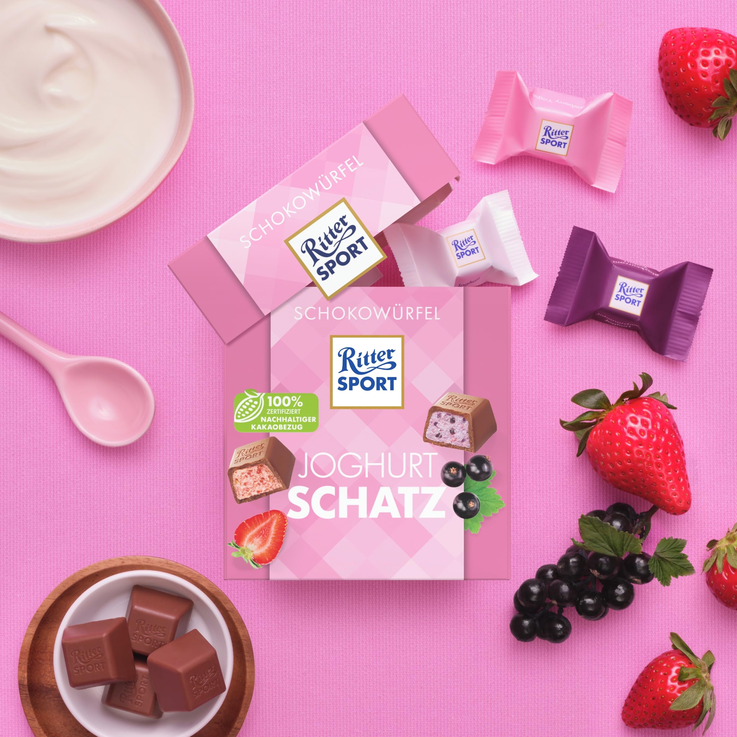 Ritter Sport Bunte Vielfalt Joghurtschatz Würfel 8x176g