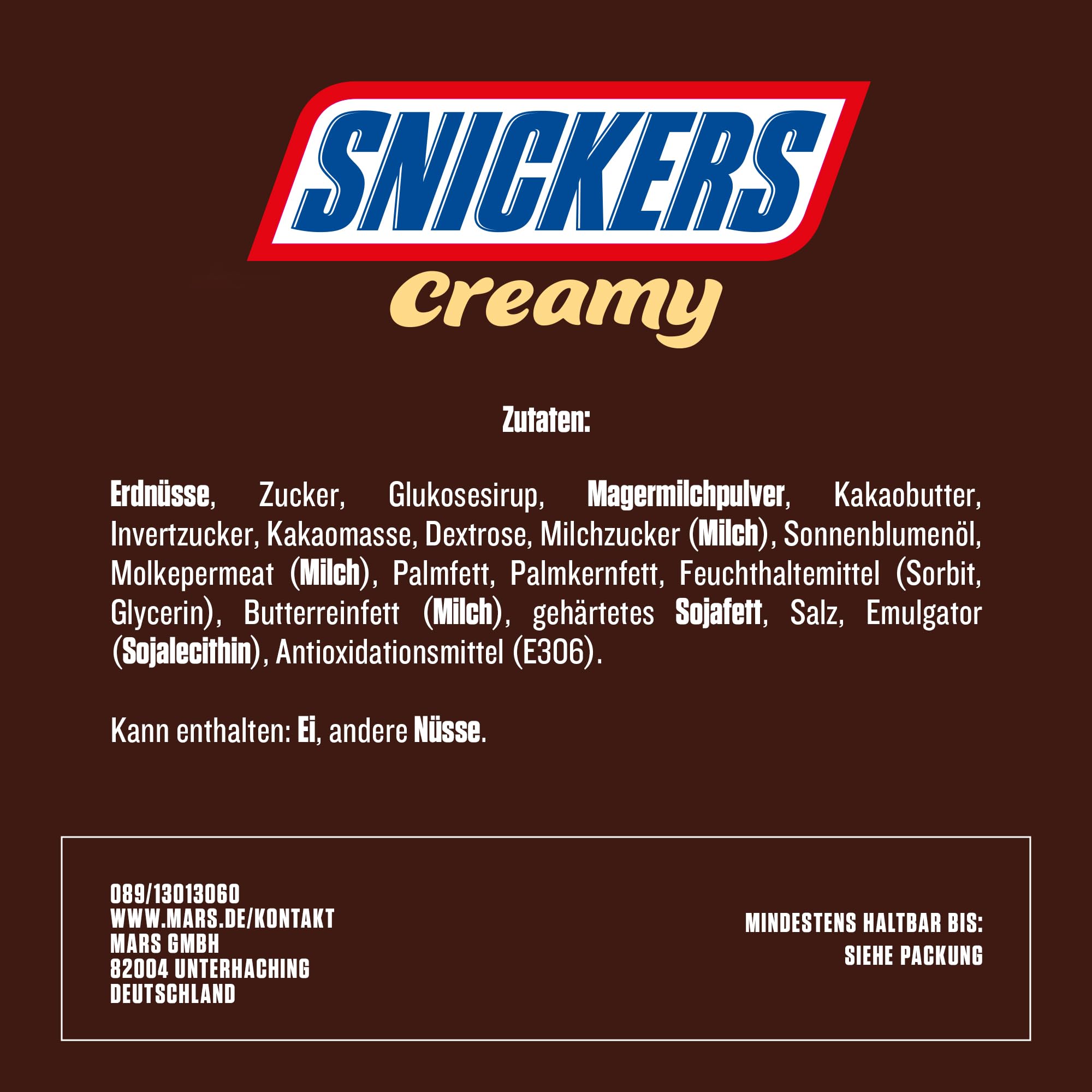 Snickers Creamy Peanutbutter Doppelriegel 24x36,5 g