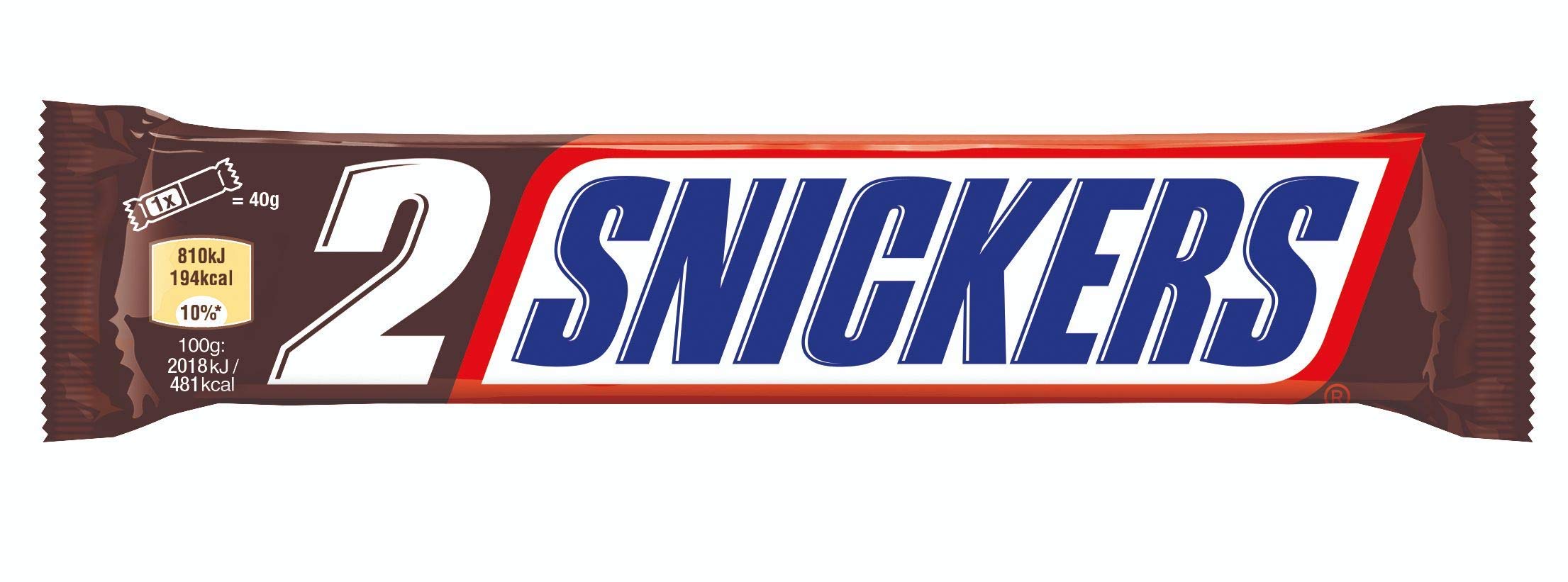 Snickers Original Schokoriegel Doppelpack 24 x 2 x 40g Erdnuss