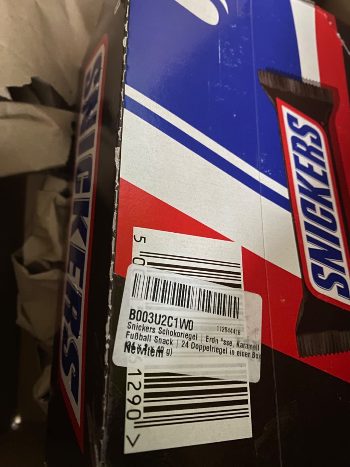 Snickers Original Schokoriegel Doppelpack 24 x 2 x 40g Erdnuss