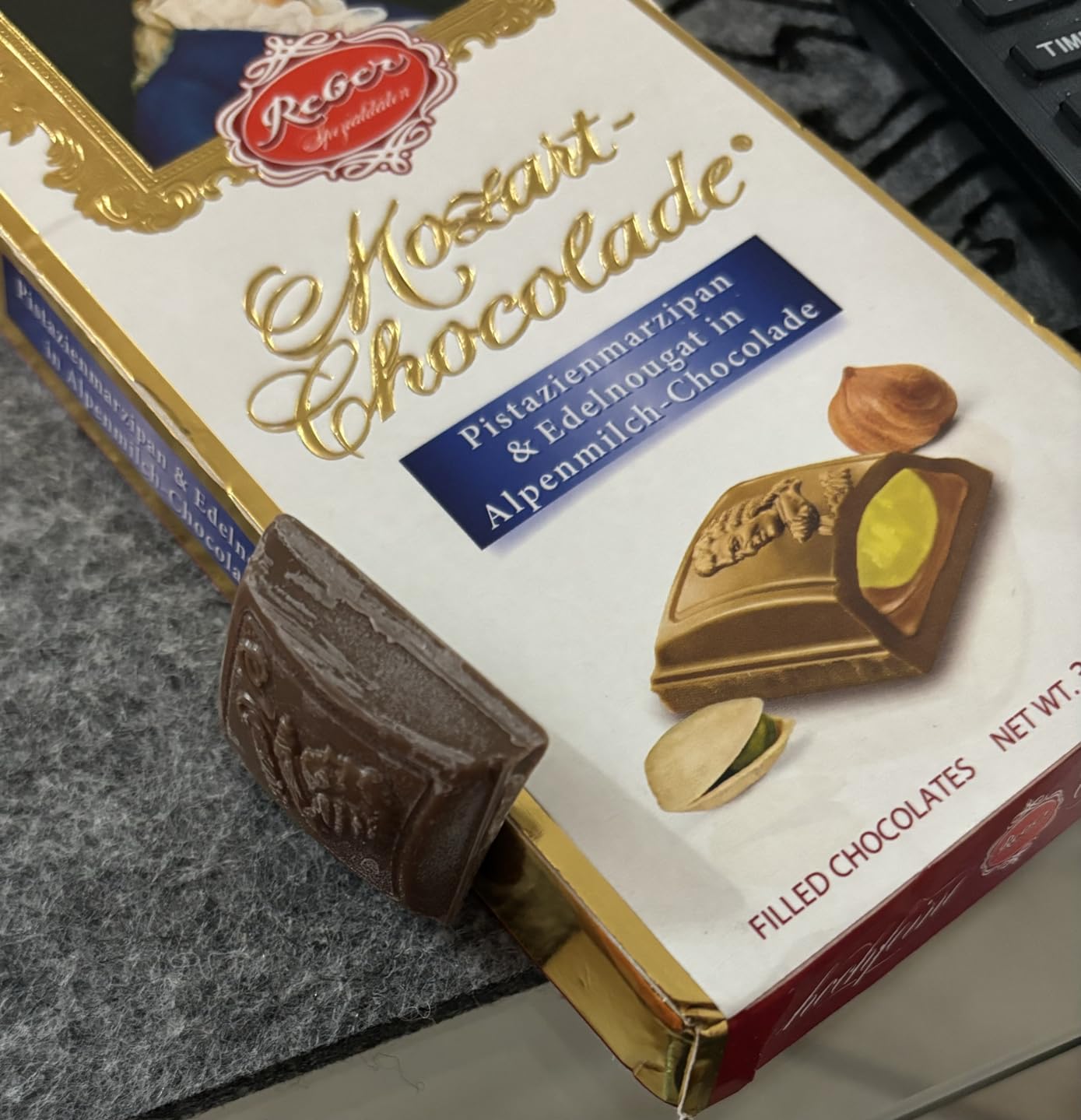 Reber Constanze Mozart-Chocolade Tafel 5x100g Marzipan
