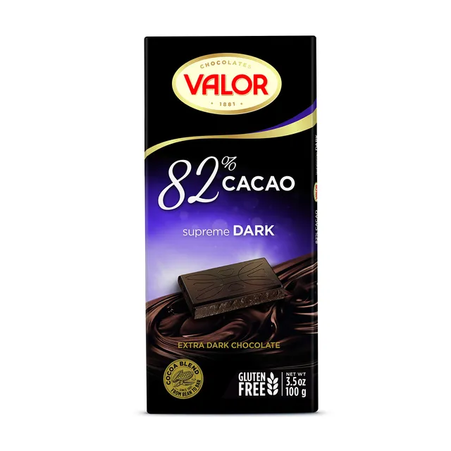 Valor Tradicionales Dunkle Schokolade 82% Kakao 100g Vegan