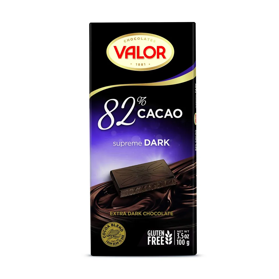 Valor Tradicionales Dunkle Schokolade 82% Kakao 100g Vegan