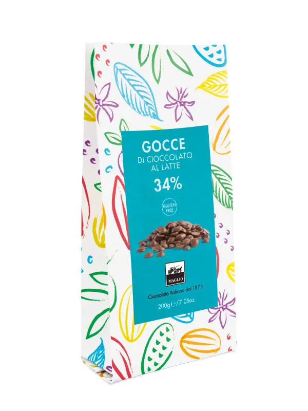Maglio Tavolette Gocce Vollmilch Schokolade 34%