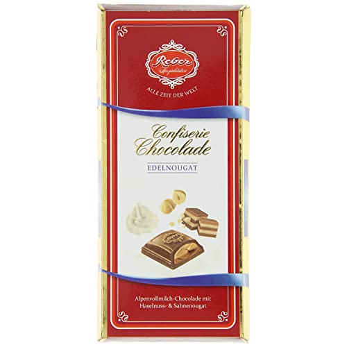 Reber Confiserie-Chocolade Edelnougat Schokolade 100g Sahne