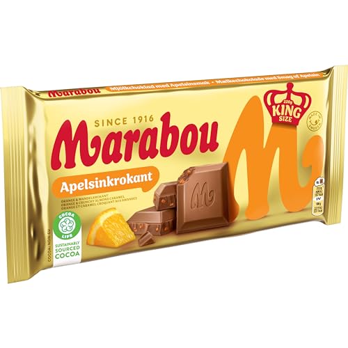 Marabou Chokladkakor Apfelsin Krokant Tafel 14x220g Orange
