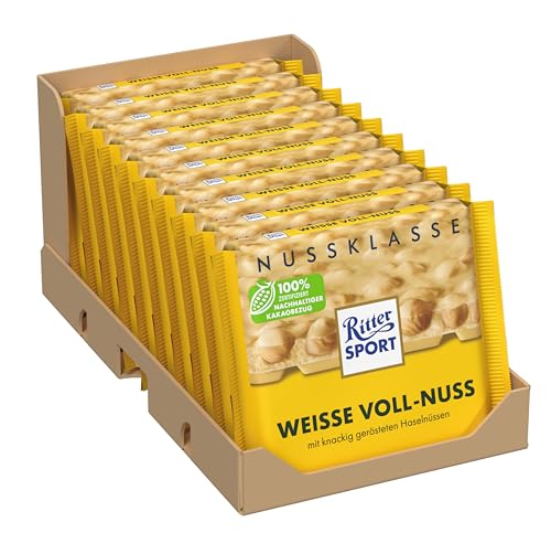 Ritter Sport Weisse Voll-Nuss Schokolade 10 x 100g Haselnuss