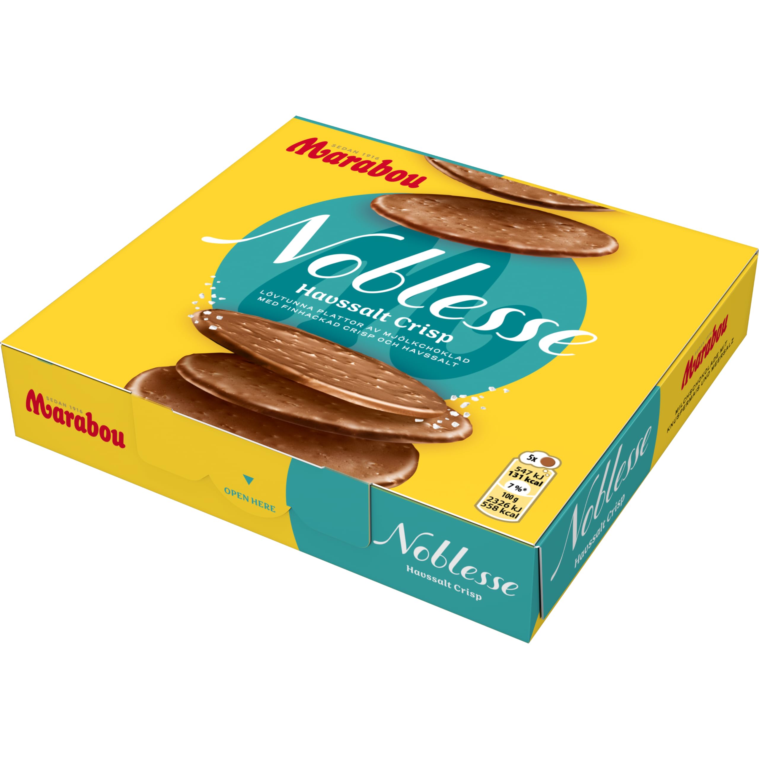 Marabou Chokladaskar Noblesse Sea Salt 12x150g Knusper