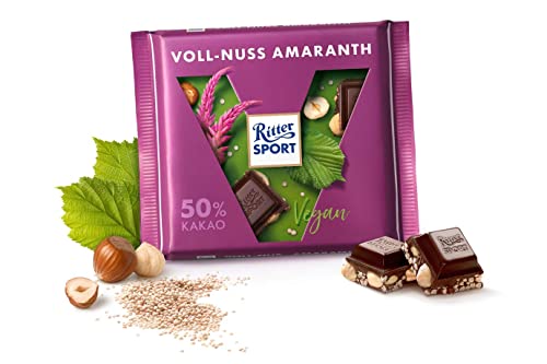 Ritter Sport Vegan Voll-Nuss Amaranth Schokolade 100g Haselnuss