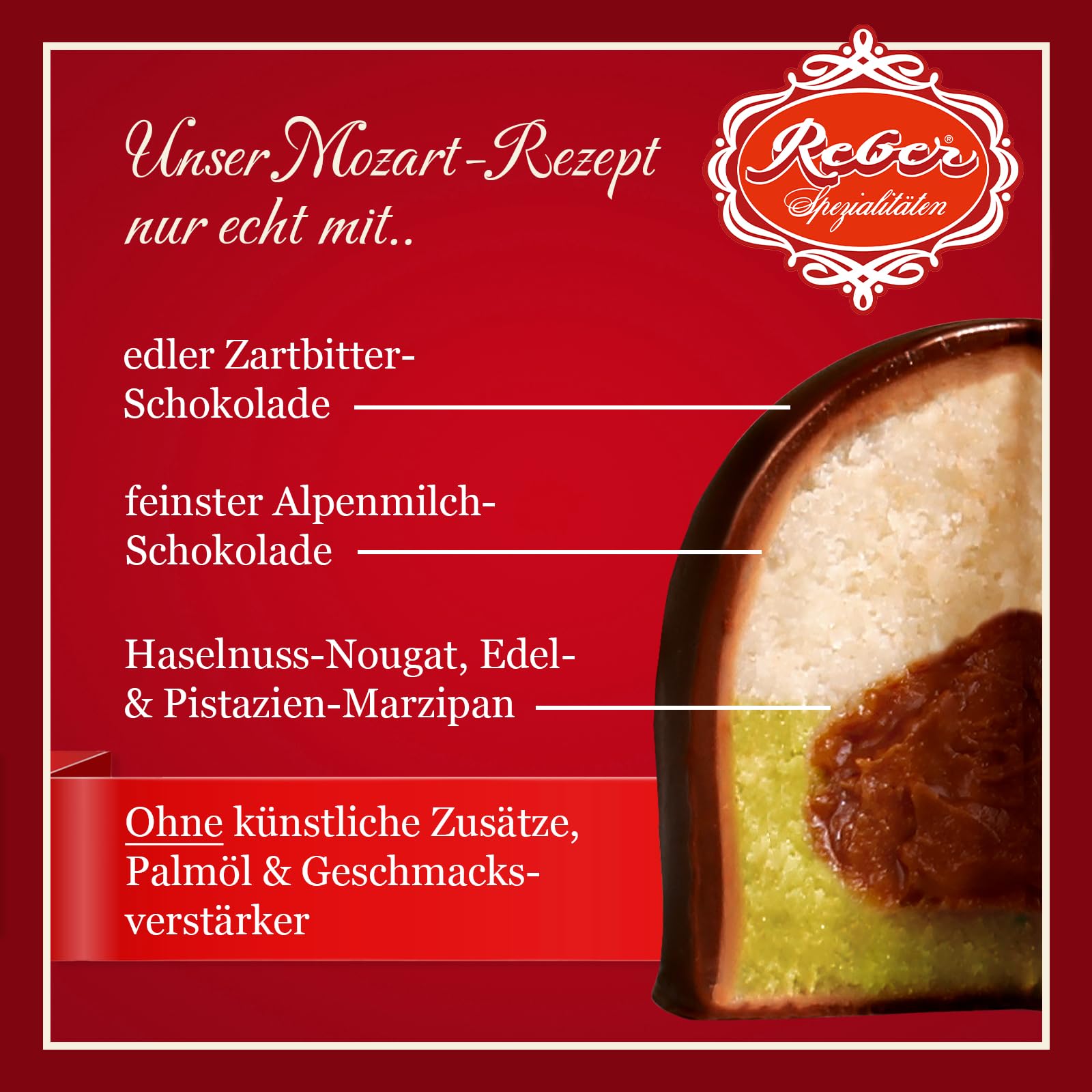 Reber Klassik klein Osterschokolade Set 16 Pralinen 2 Tafeln