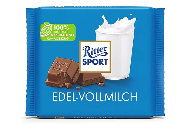 Ritter Sport Edel-Vollmilch Vollmilchschokolade 100g Kakao 35%