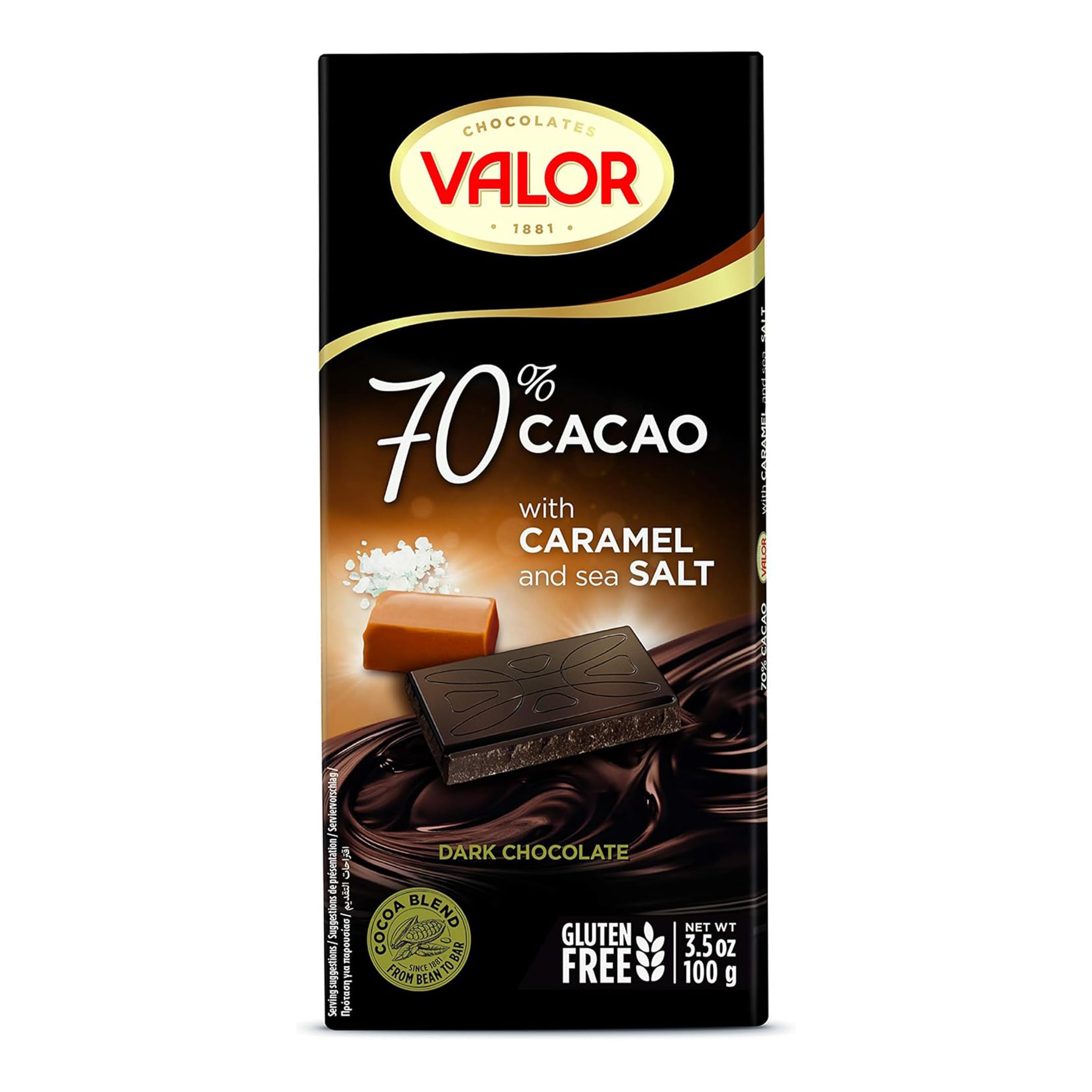 Valor Tradicionales Dunkle Schokolade 100g Karamell Salz