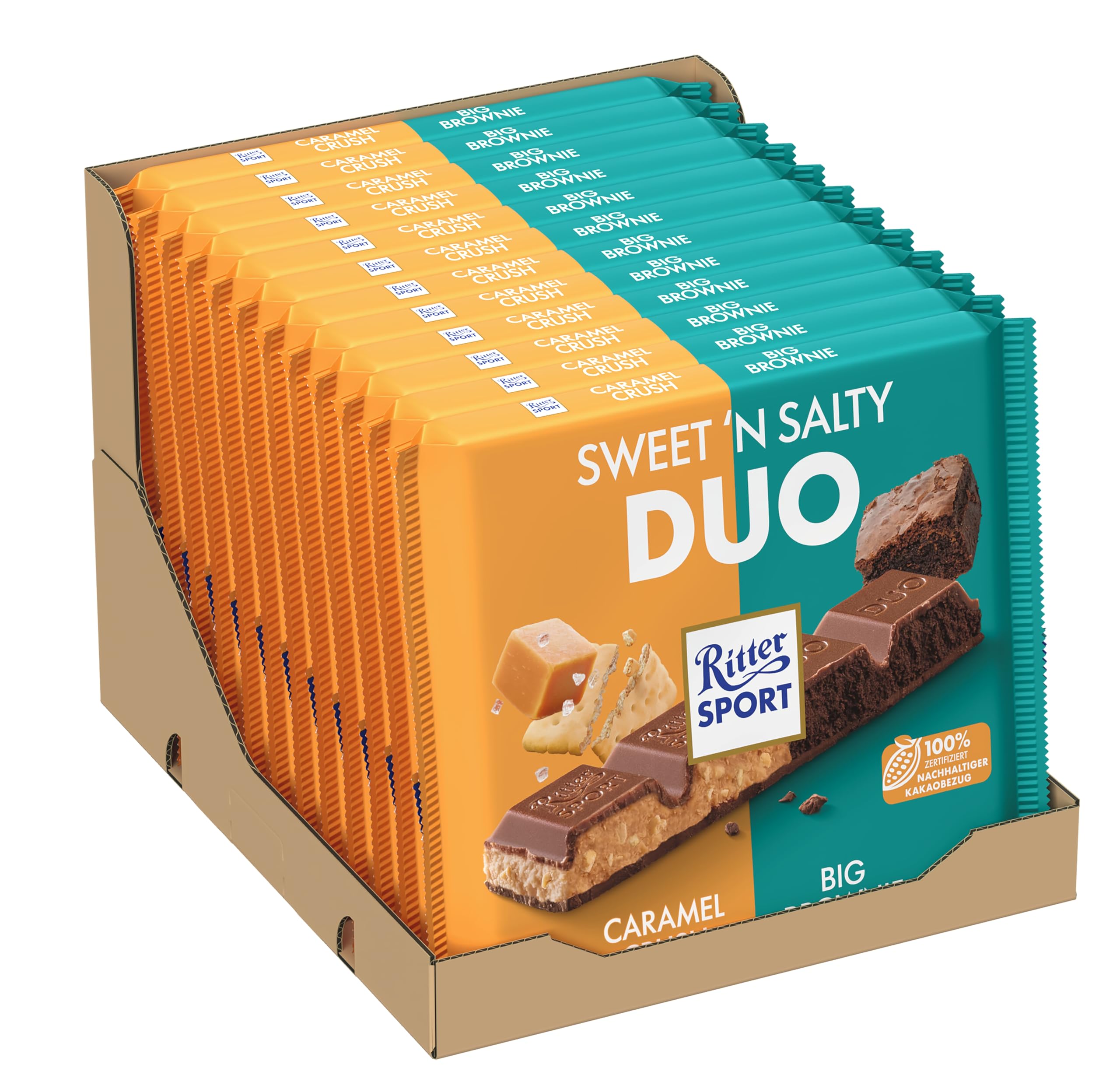 Ritter Sport Großtafel Sweet N Salty Duo 12x218g Karamell